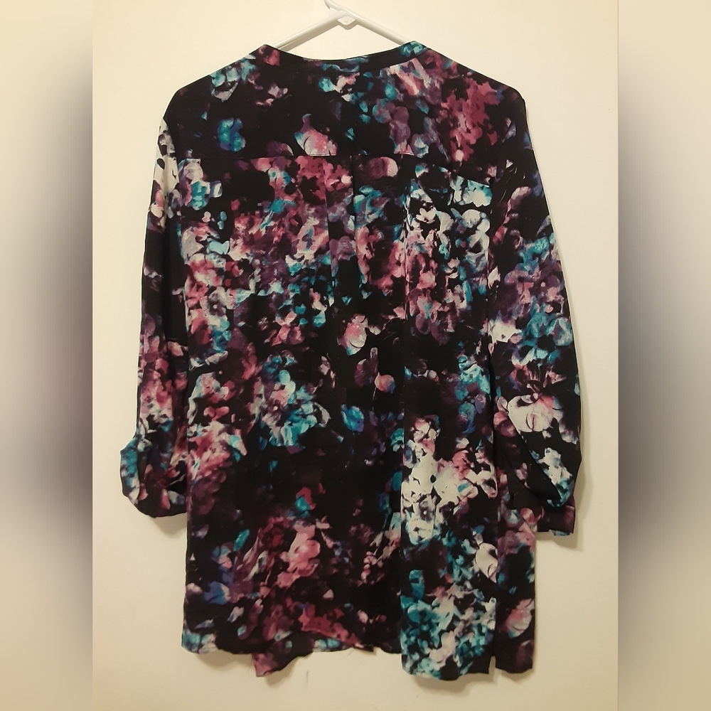 💜🌸🌺 Jaclyn Smith Collection – XXL Floral Fantasy Blouse 🌺🌸💜